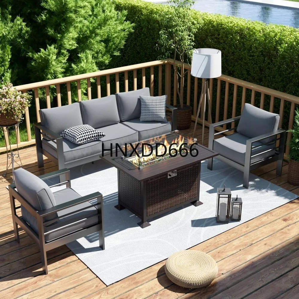 Outdoor Furniture Fire Pit - Zestaw mebli ogrodowych z stołem z