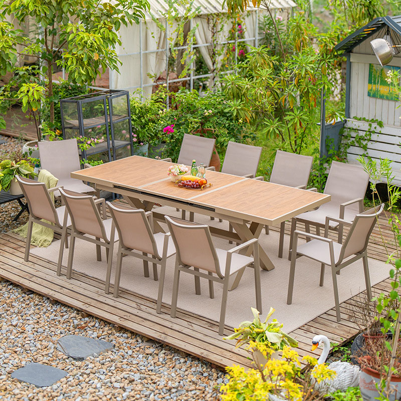 Outdoor Furniture Dining Set - Nowoczesne, wytrzymałe aluminiowe zestawy stołów ogrodowych,