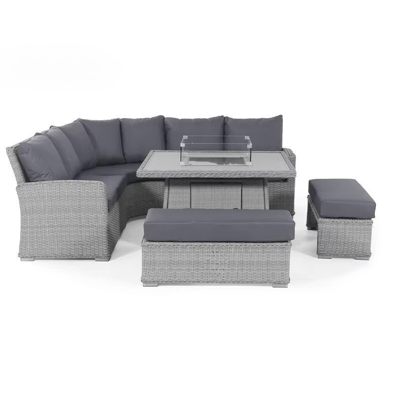 Outdoor Furniture Fire Pit - Wodoodporny 4-częściowy zestaw mebli ogrodowych z