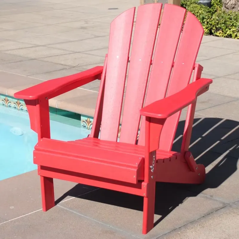 Outdoor Furniture Recycled Plastic - Plastikowe, składane krzesło Adirondack z recyklingowanej