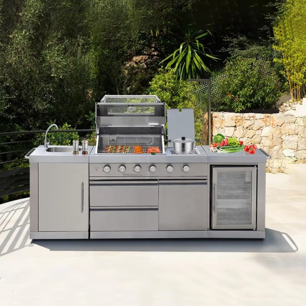Outdoor Furniture Deals - Kuchnia ogrodowa z osłoną przeciwsłoneczną, odporna