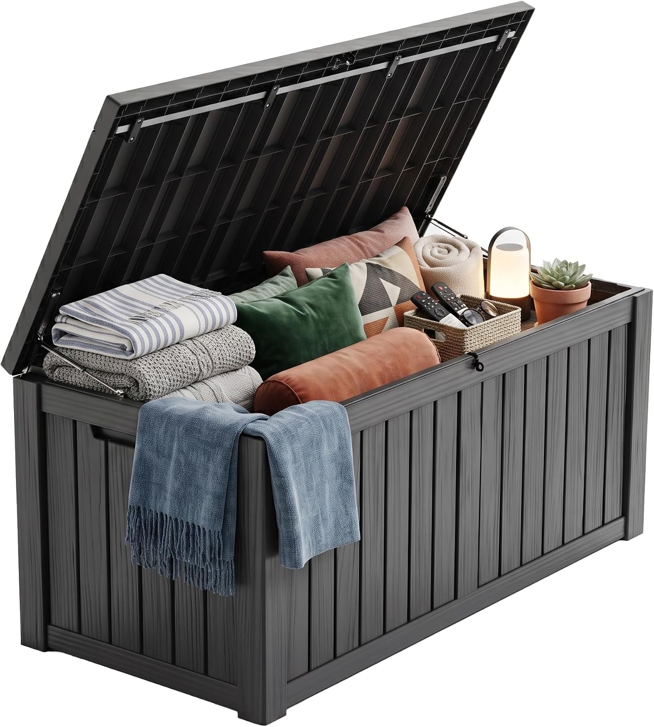 Outdoor Furniture Resin - 200-galonowy zamykany schowek z żywicy, wodoodporny