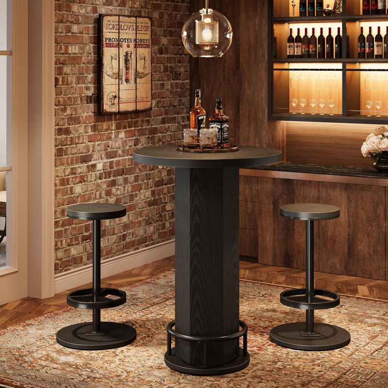 Bistro Table Set - Okrągły stół barowy z krzesłami custom.Tribesigns,