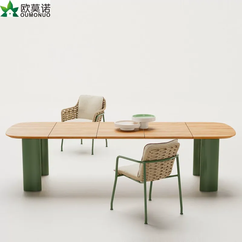 Outdoor Furniture Dining Set - Nordycki Zestaw Mebli Ogrodowych z Rattanu: