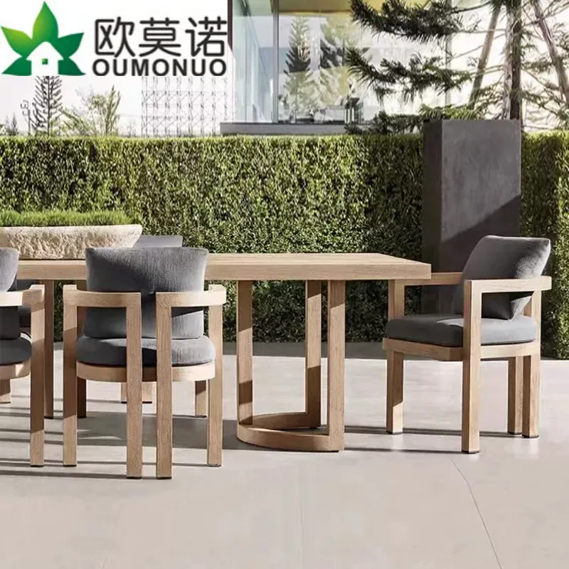 Outdoor Furniture Dining Set - Nordycki Zestaw Mebli Ogrodowych z Drewna