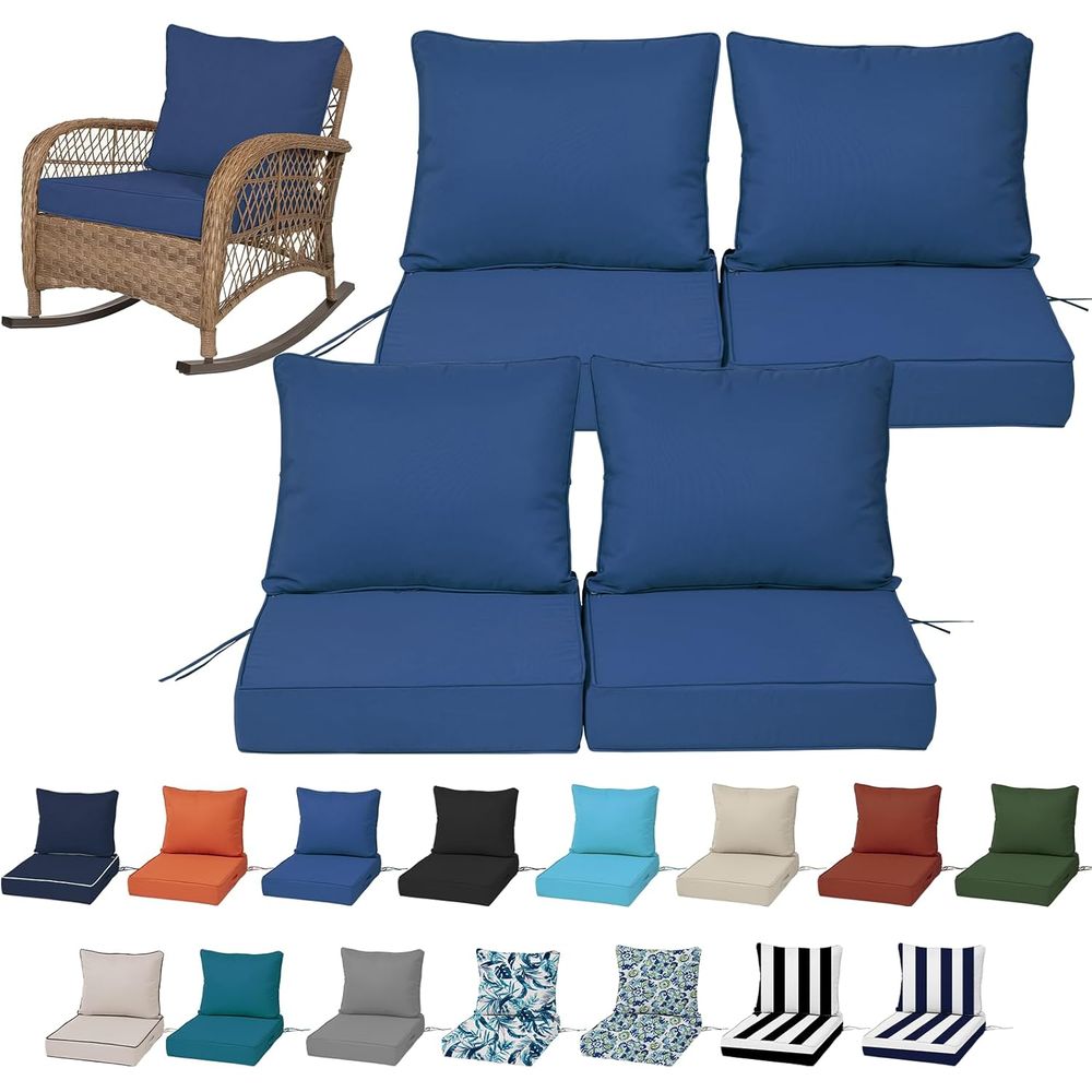 Zestaw 4 poduszek na głębokie  – Outdoor Furniture Set recenzja i cena