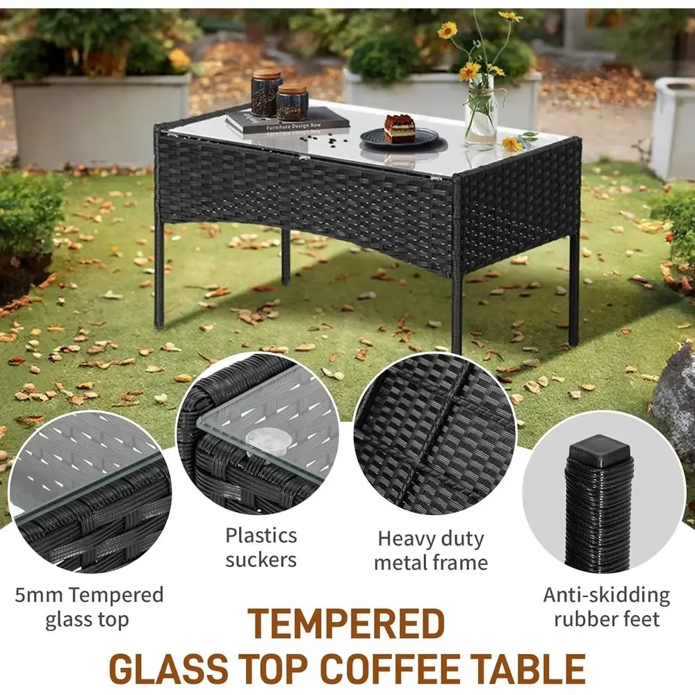 4-częściowy zestaw mebli ogrod – Outdoor Furniture Loveseat recenzja i cena