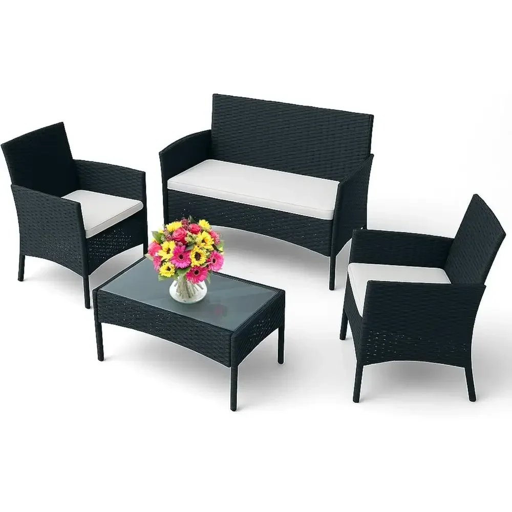 4-częściowy zestaw mebli ogrod – Outdoor Furniture Loveseat recenzja i cena