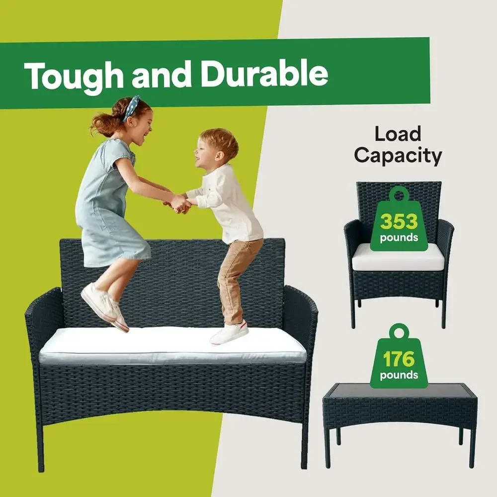 4-częściowy zestaw mebli ogrod – Outdoor Furniture Loveseat recenzja i cena