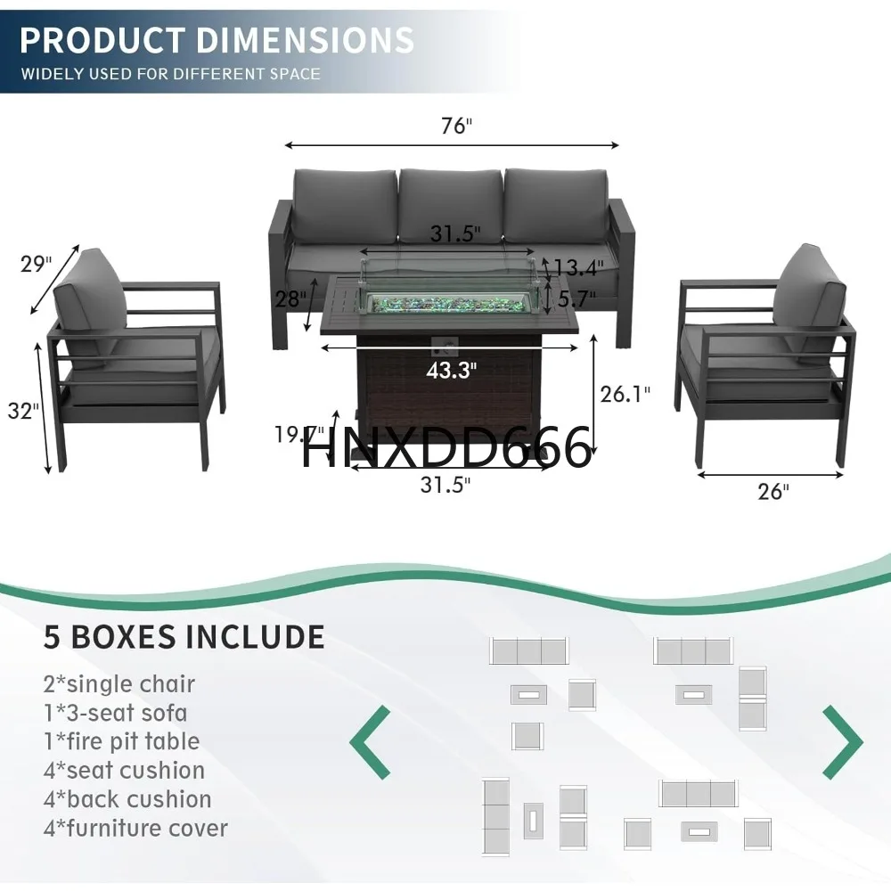 Zestaw mebli ogrodowych z stoł – Outdoor Furniture Fire Pit recenzja i cena