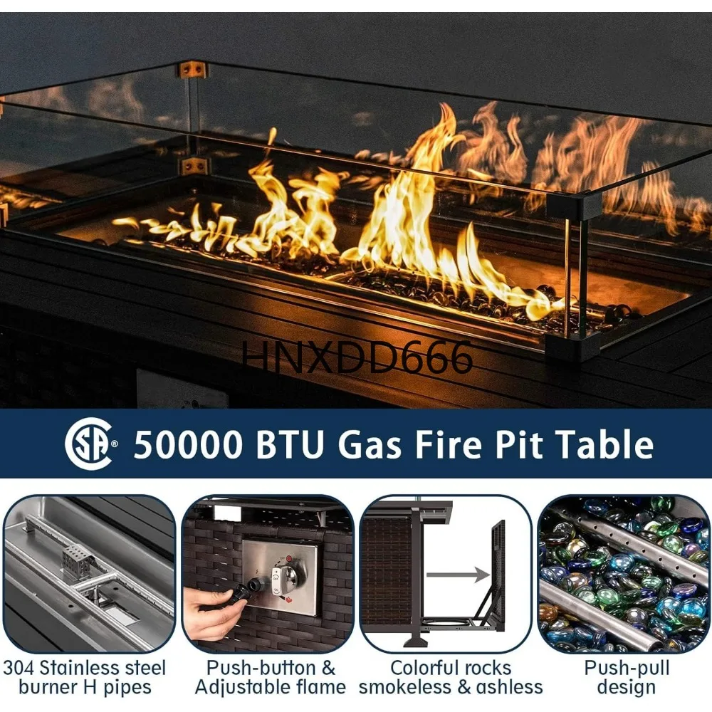 Zestaw mebli ogrodowych z stoł – Outdoor Furniture Fire Pit recenzja i cena