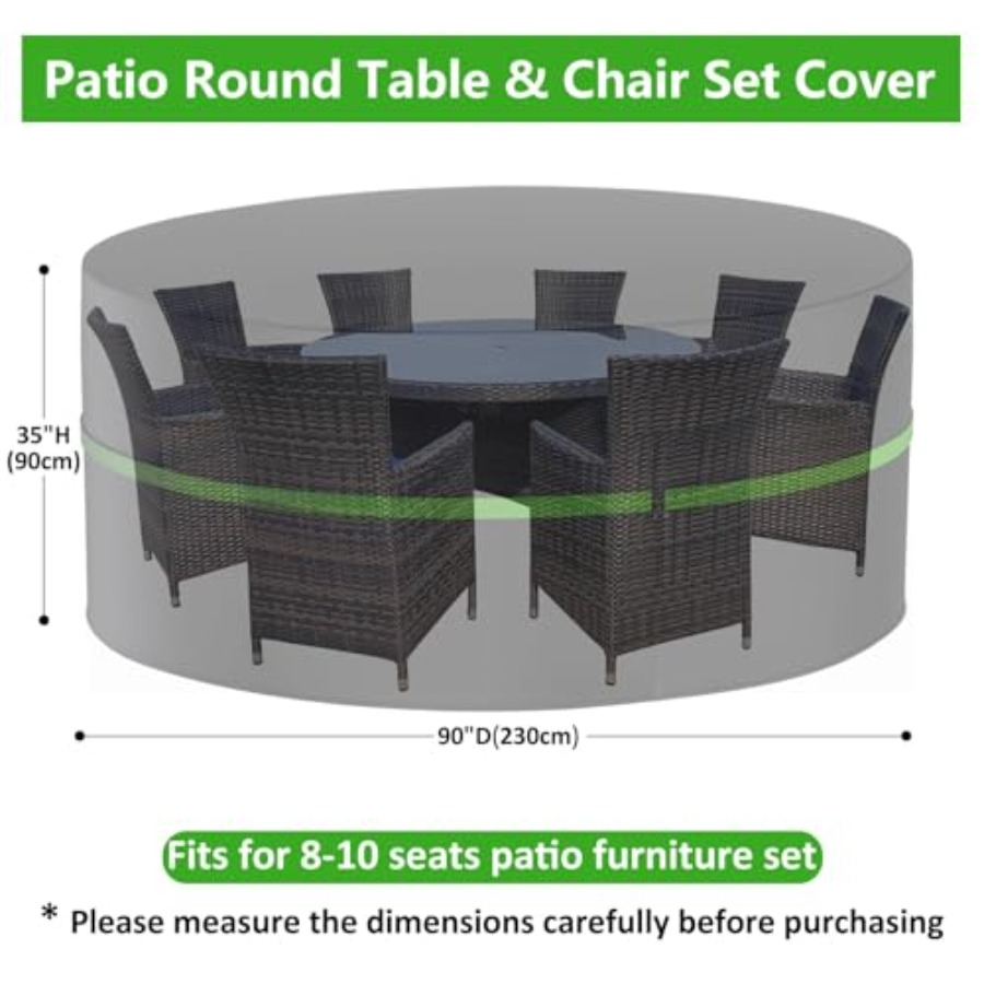 Okrągłe pokrowce na meble ogro – Outdoor Furniture Cover Waterproof recenzja i cena