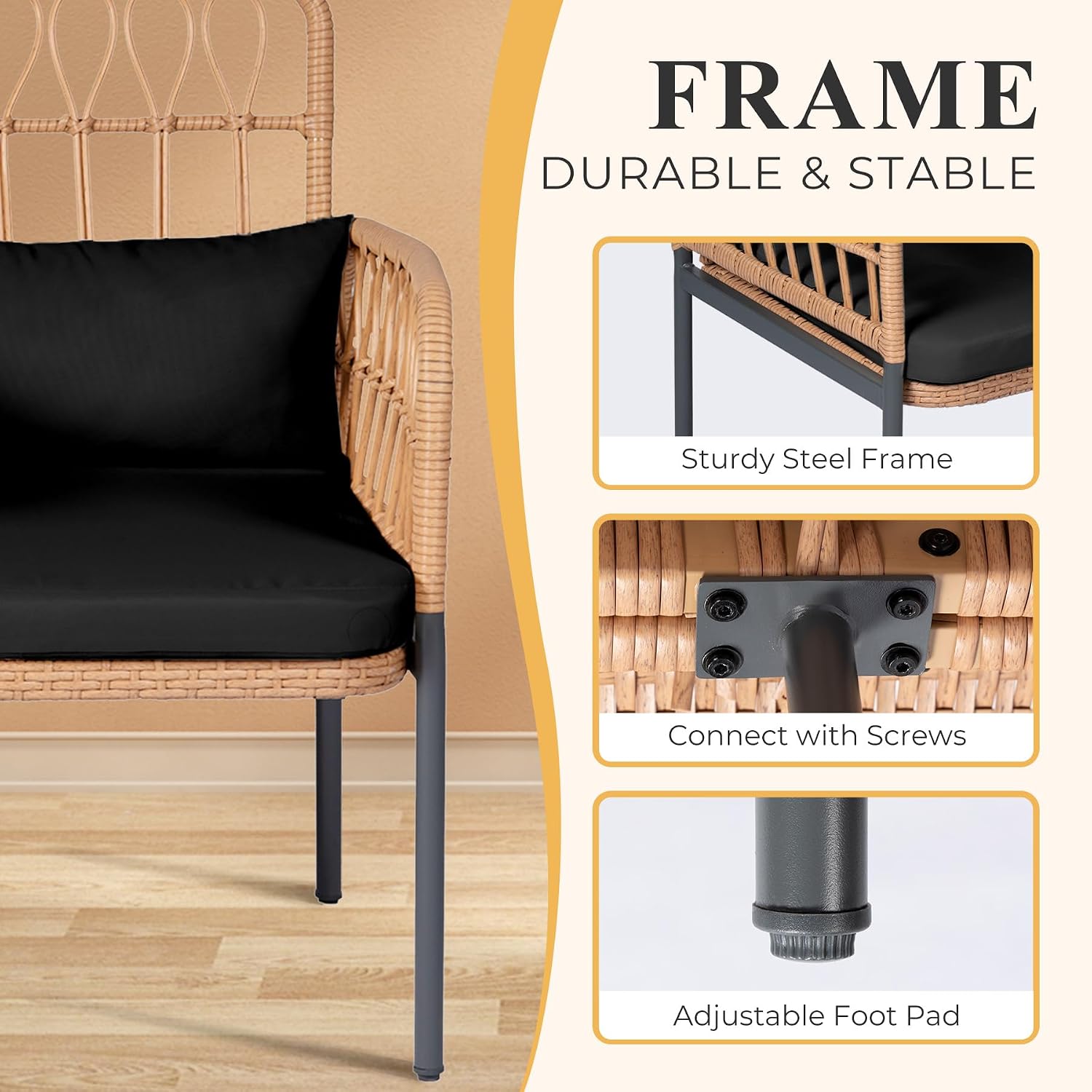 Rattanowy dwuosobowy mebel ogr – Outdoor Furniture Loveseat recenzja i cena