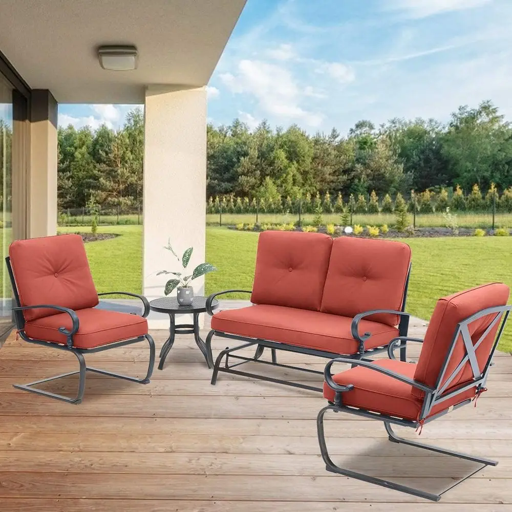 4-częściowy czerwony zestaw me – Outdoor Furniture Loveseat recenzja i cena
