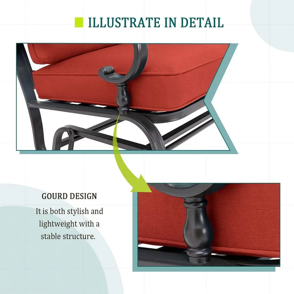 4-częściowy czerwony zestaw me – Outdoor Furniture Loveseat recenzja i cena