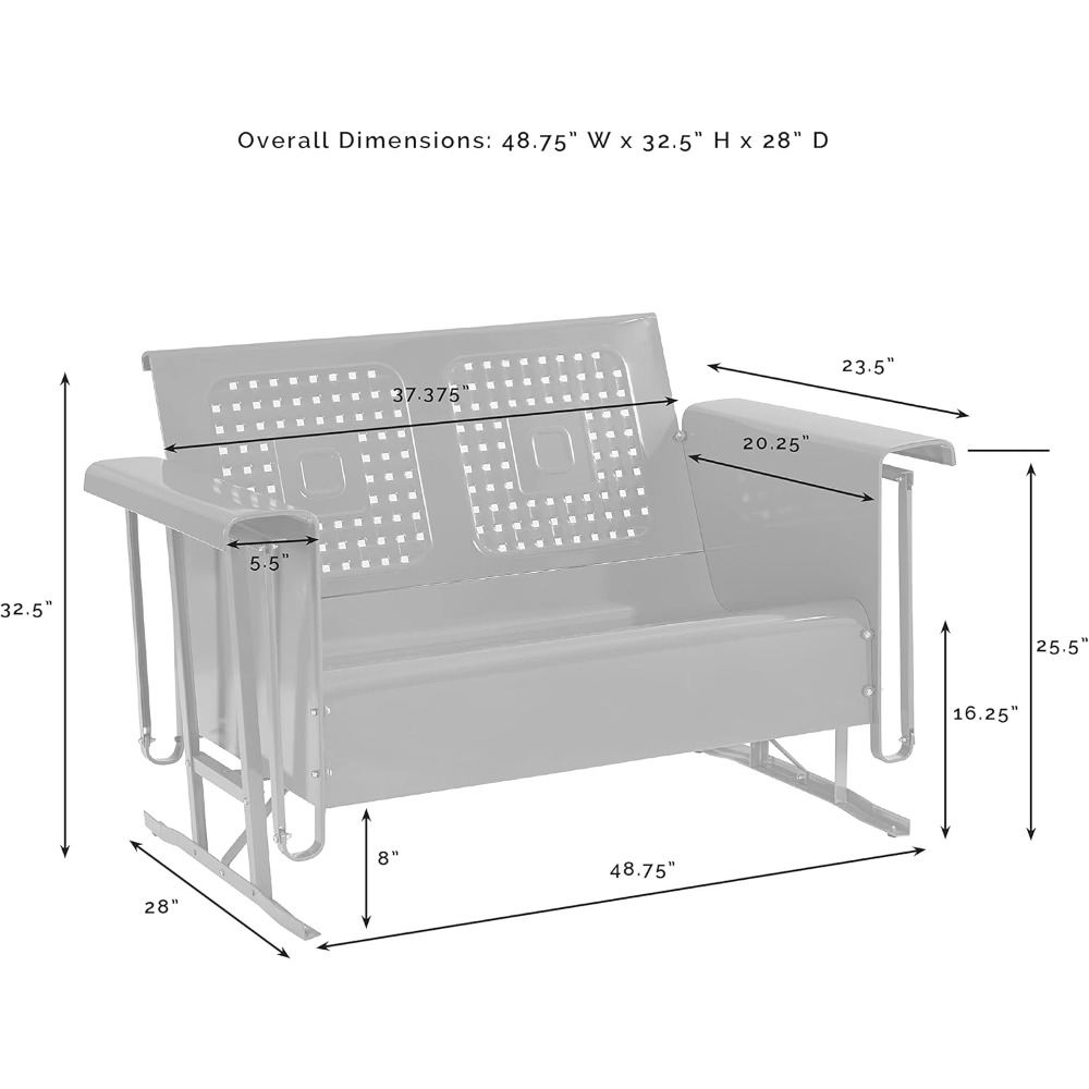 Bates Retro Metalowa Zewnętrzn – Outdoor Furniture Loveseat recenzja i cena