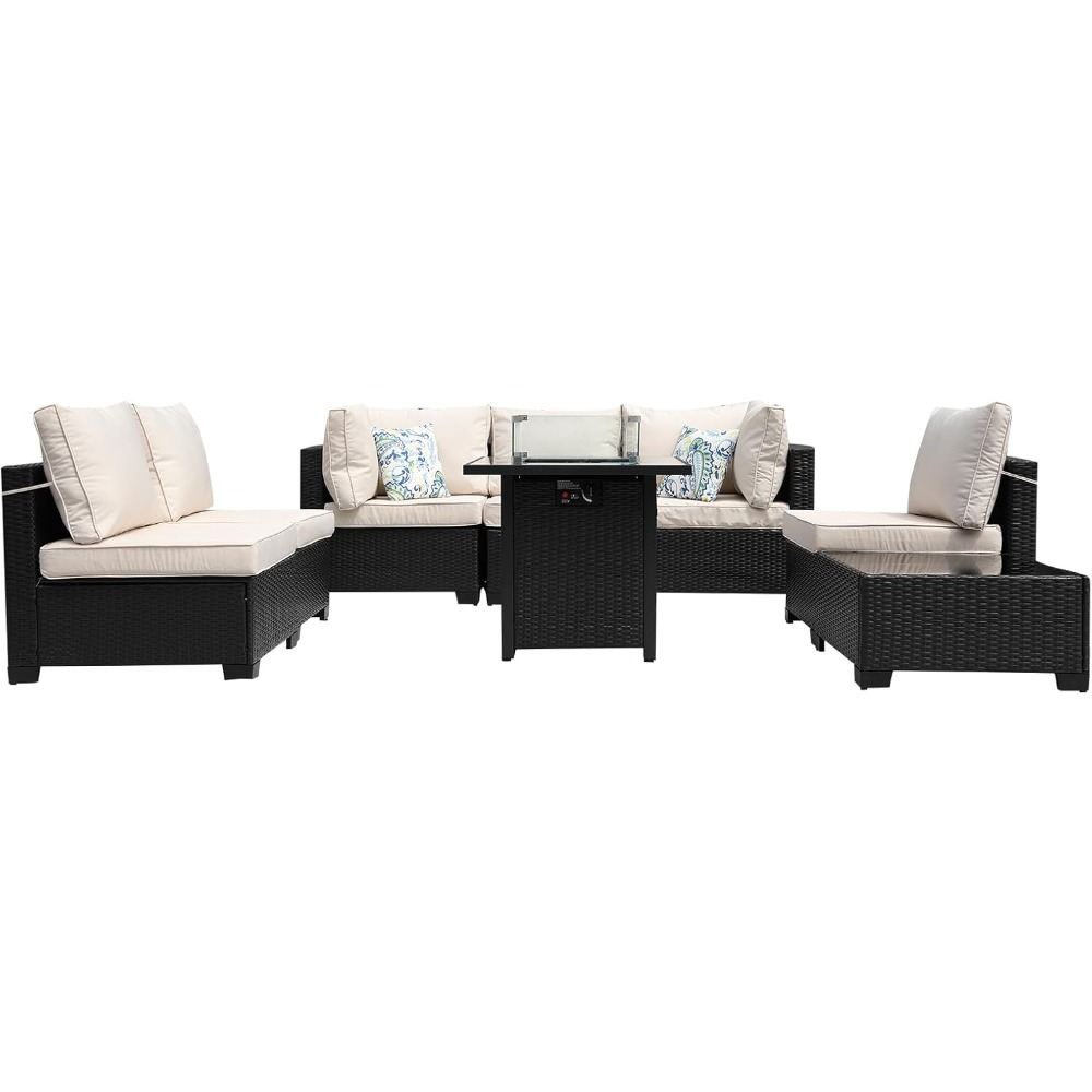 8-częściowy zestaw mebli ogrod – Outdoor Furniture Fire Pit recenzja i cena