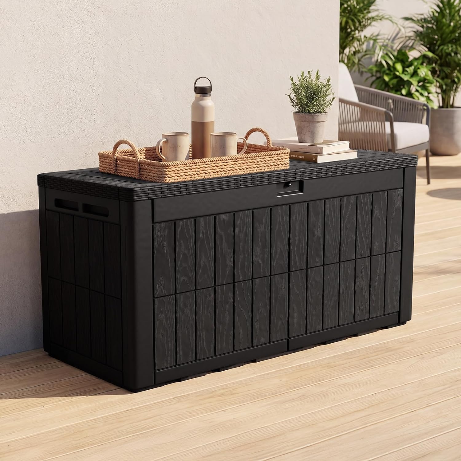 Duży pojemnik zewnętrzny o poj – Outdoor Furniture Resin recenzja i cena