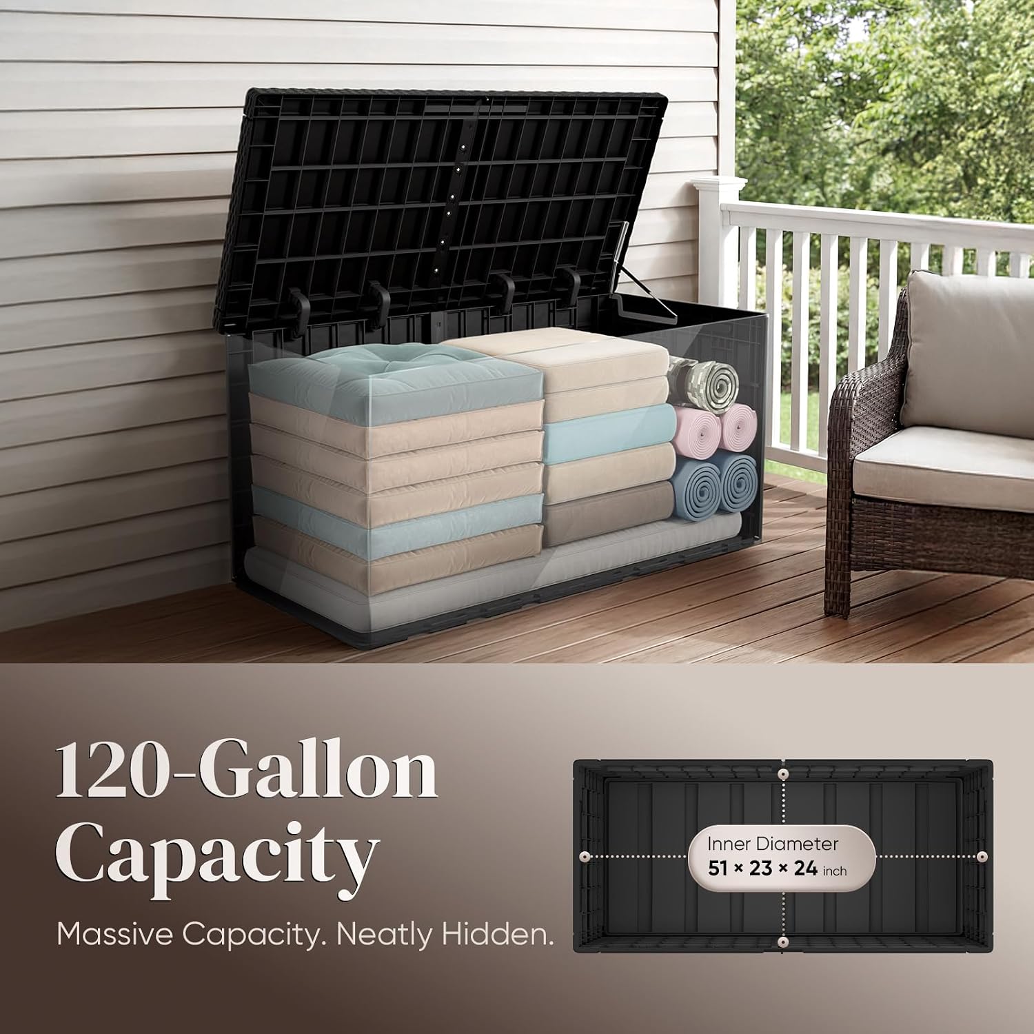 Duży pojemnik zewnętrzny o poj – Outdoor Furniture Resin recenzja i cena