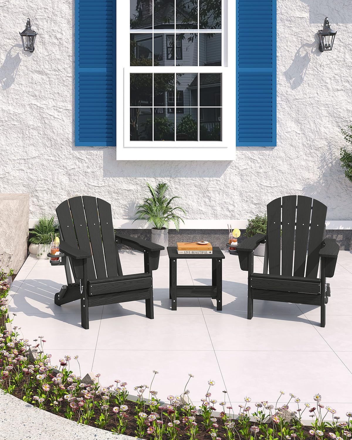Składane krzesło Adirondack z  – Outdoor Furniture Fire Pit recenzja i cena