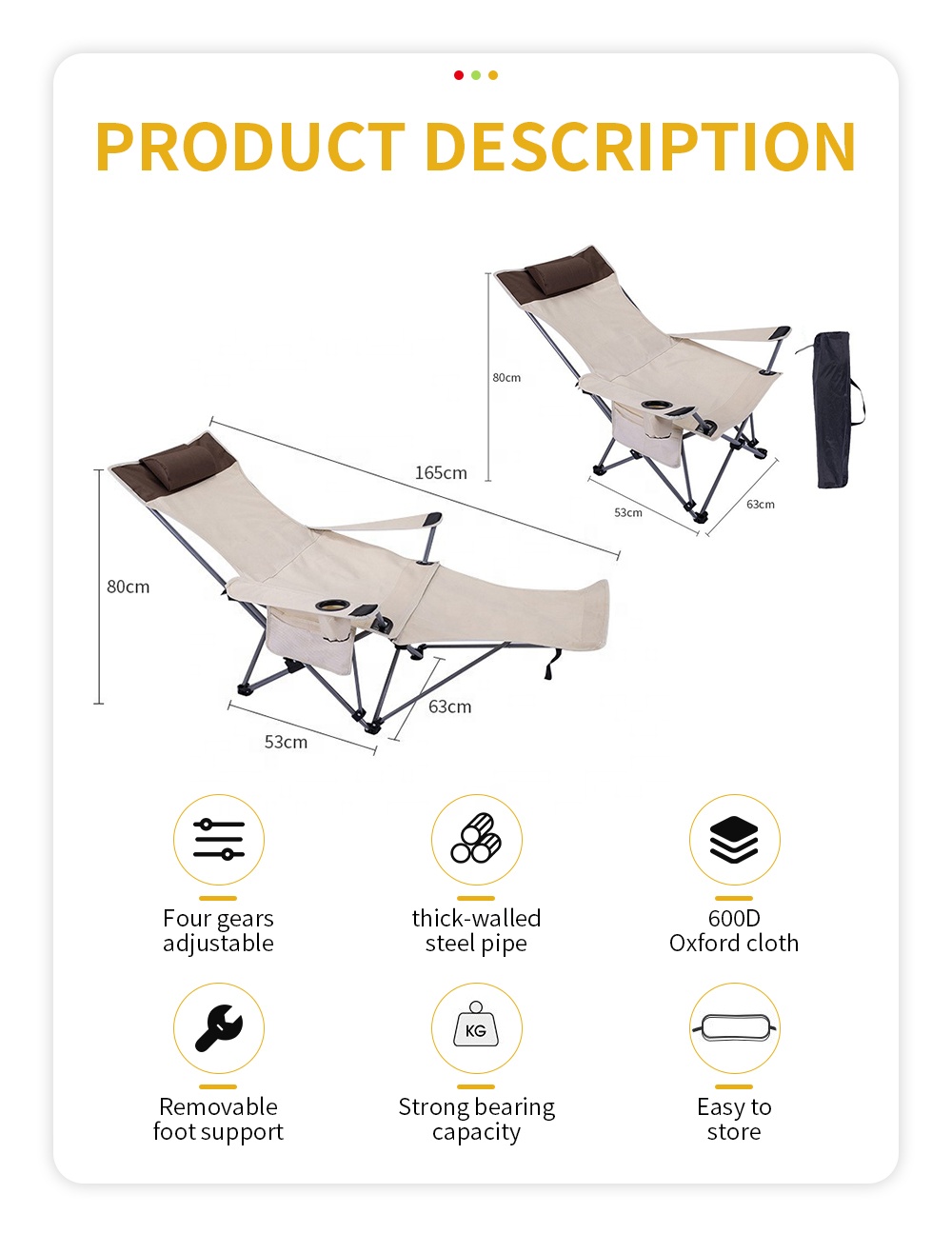 Przenośne składane krzesło roz – Outdoor Furniture Set recenzja i cena