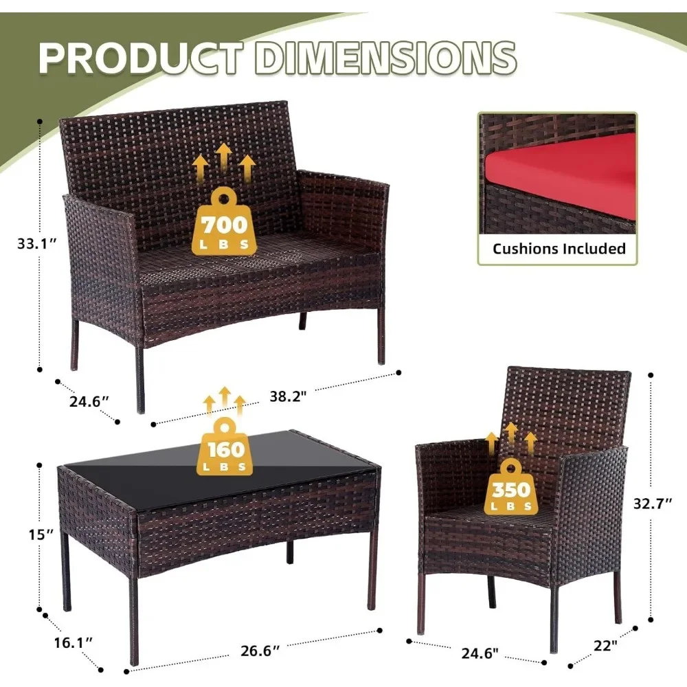 Zestaw mebli ogrodowych z ratt – Outdoor Furniture Loveseat recenzja i cena