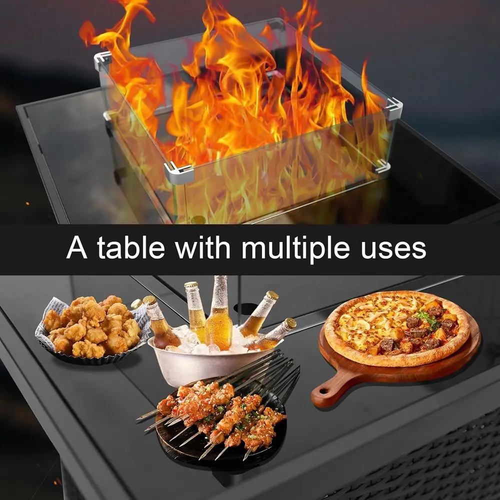 Wiklinowy zestaw mebli ogrodow – Outdoor Furniture Fire Pit recenzja i cena