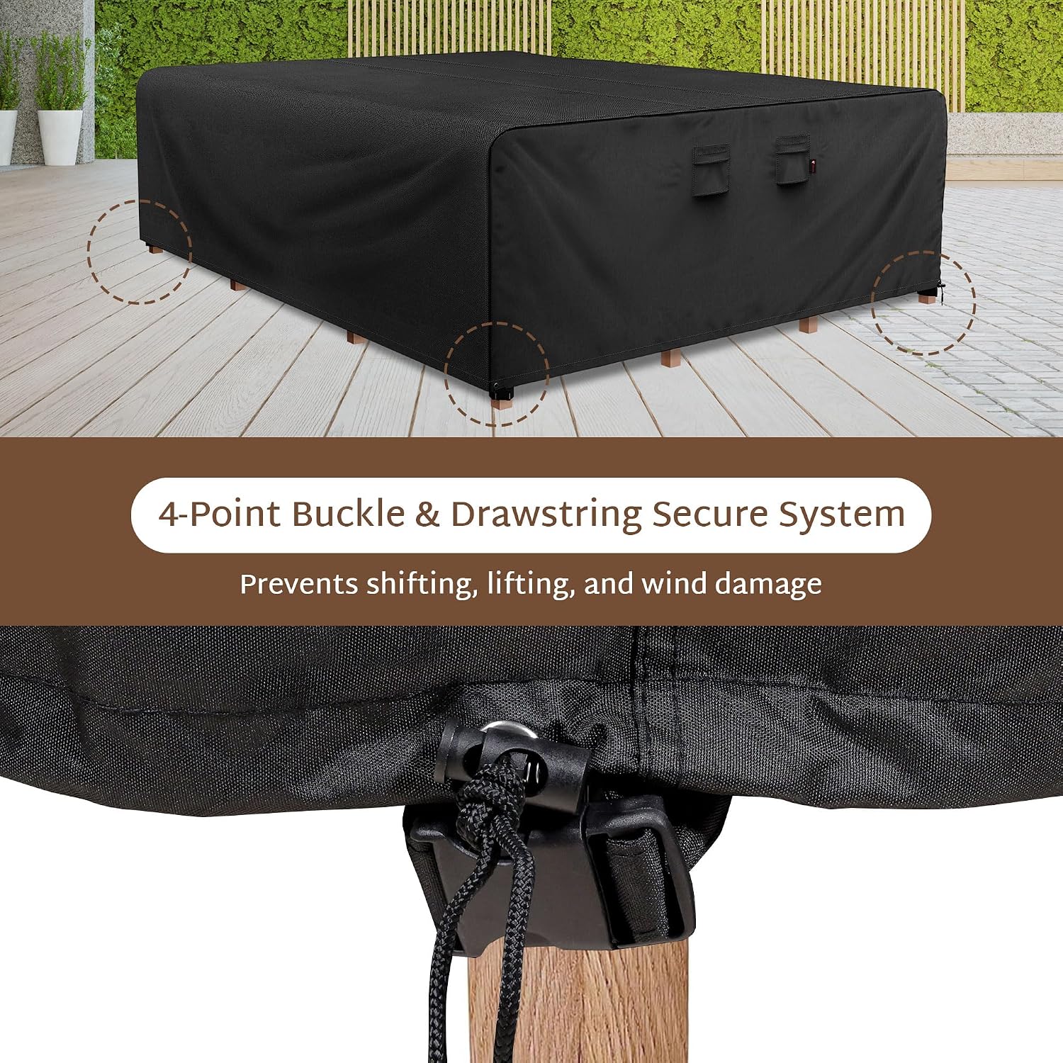 Prostokątny pokrowiec na stół  – Outdoor Furniture Cover Waterproof recenzja i cena