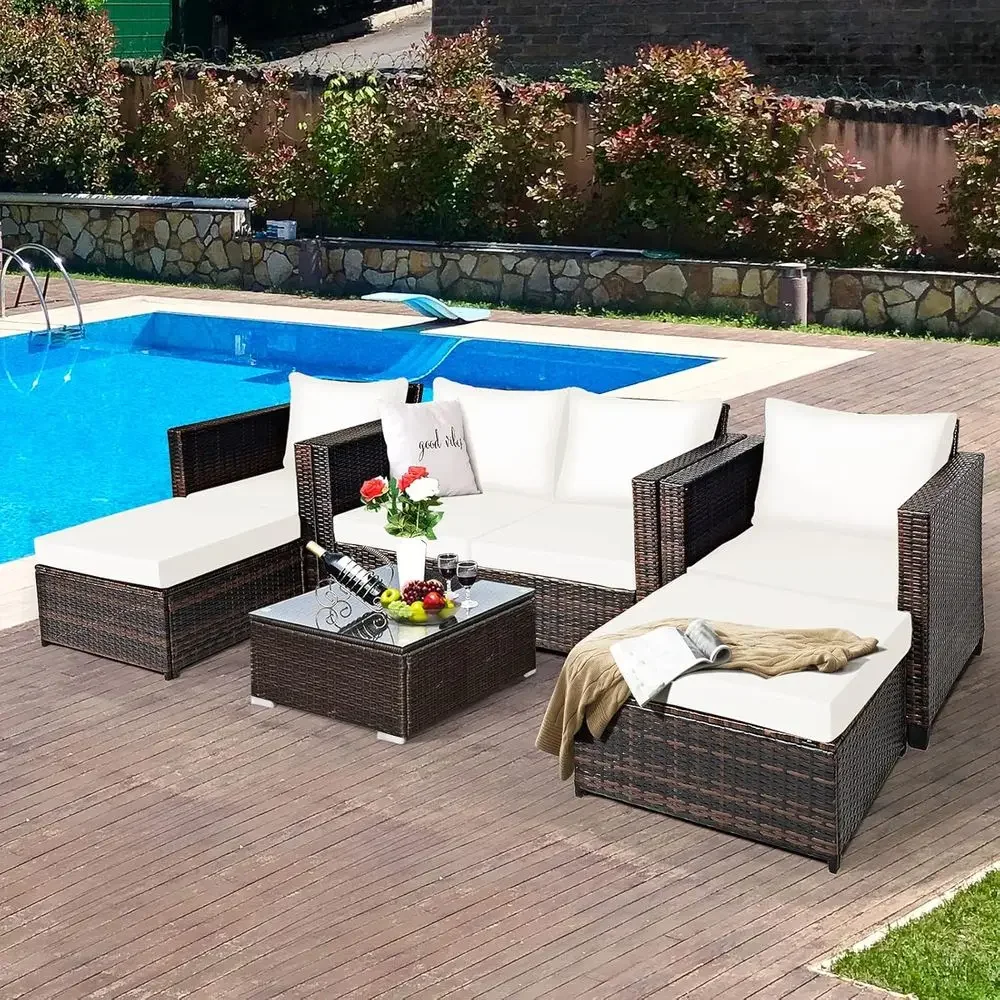 5-częściowy zestaw mebli ogrod – Outdoor Furniture Loveseat recenzja i cena