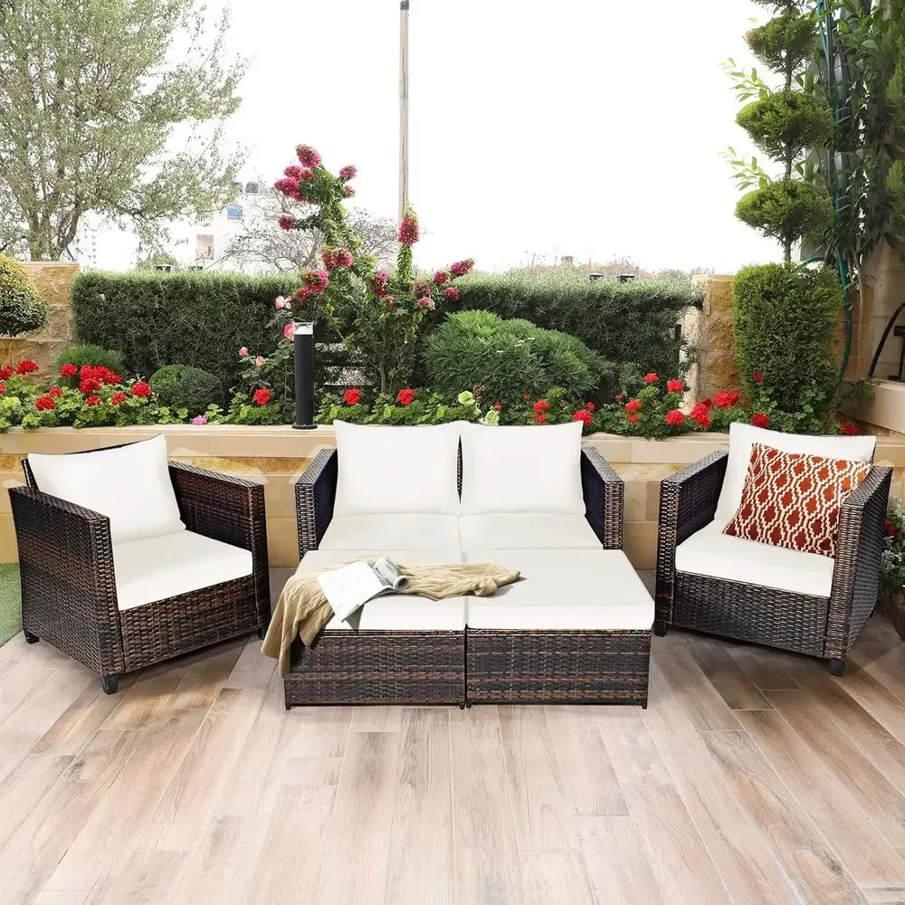5-częściowy zestaw mebli ogrod – Outdoor Furniture Loveseat recenzja i cena