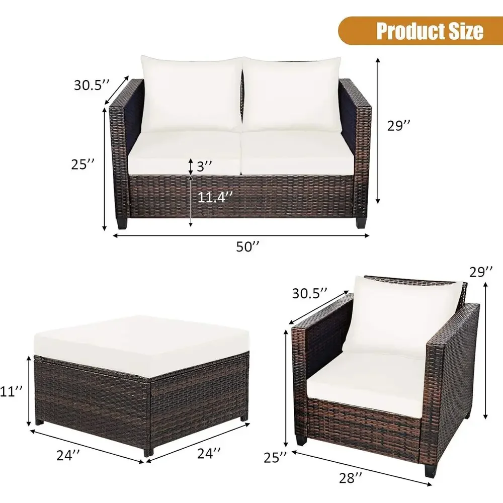 5-częściowy zestaw mebli ogrod – Outdoor Furniture Loveseat recenzja i cena