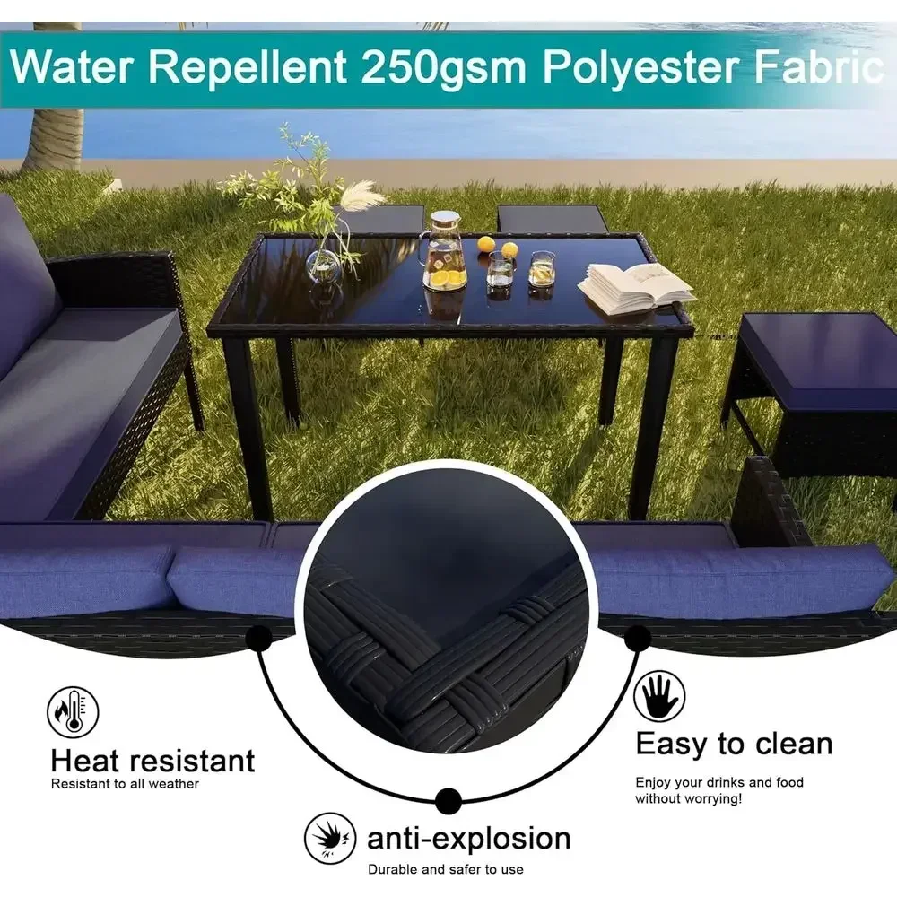 7-częściowy zestaw mebli ogrod – Outdoor Furniture Dining Set recenzja i cena