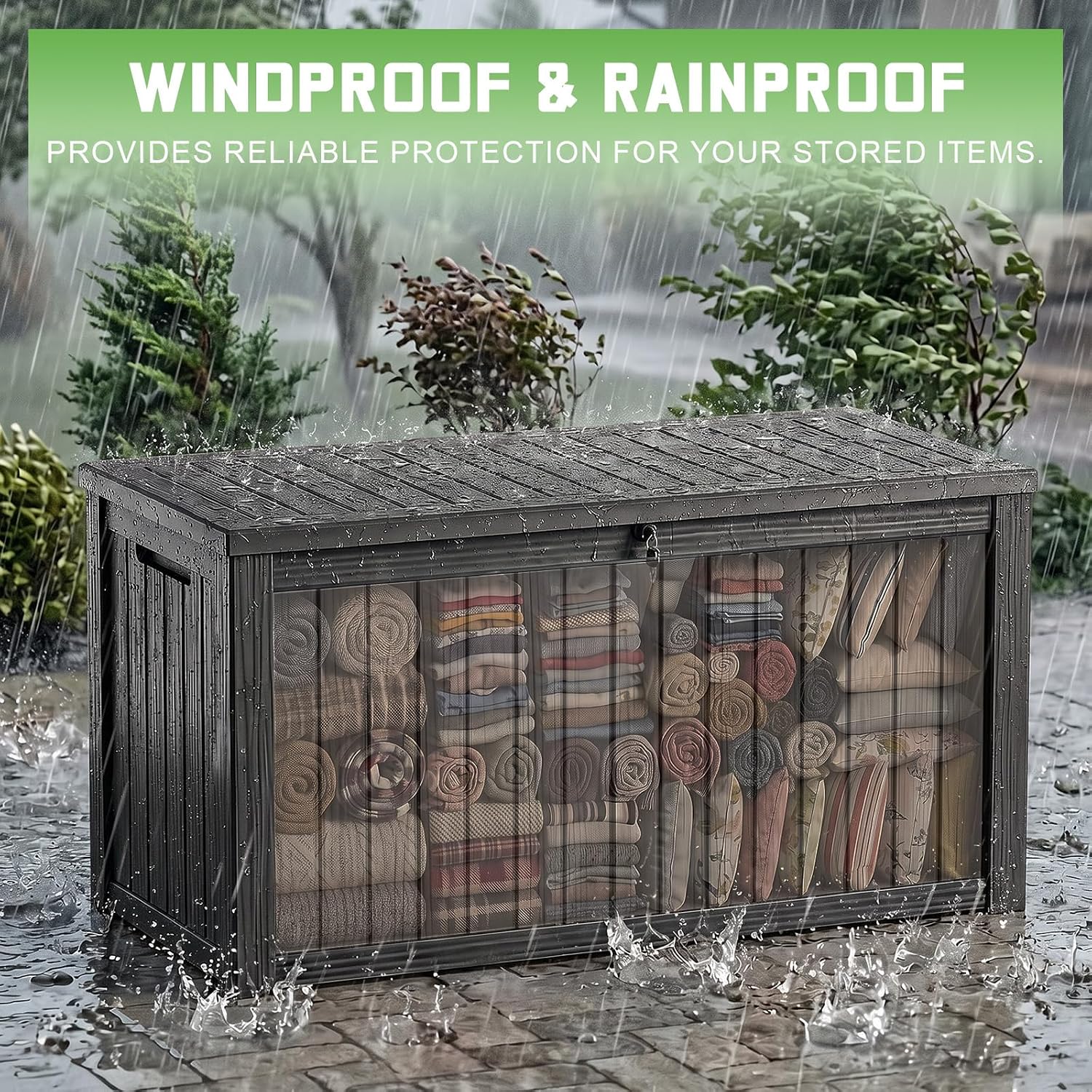 200-galonowy zamykany schowek  – Outdoor Furniture Resin recenzja i cena