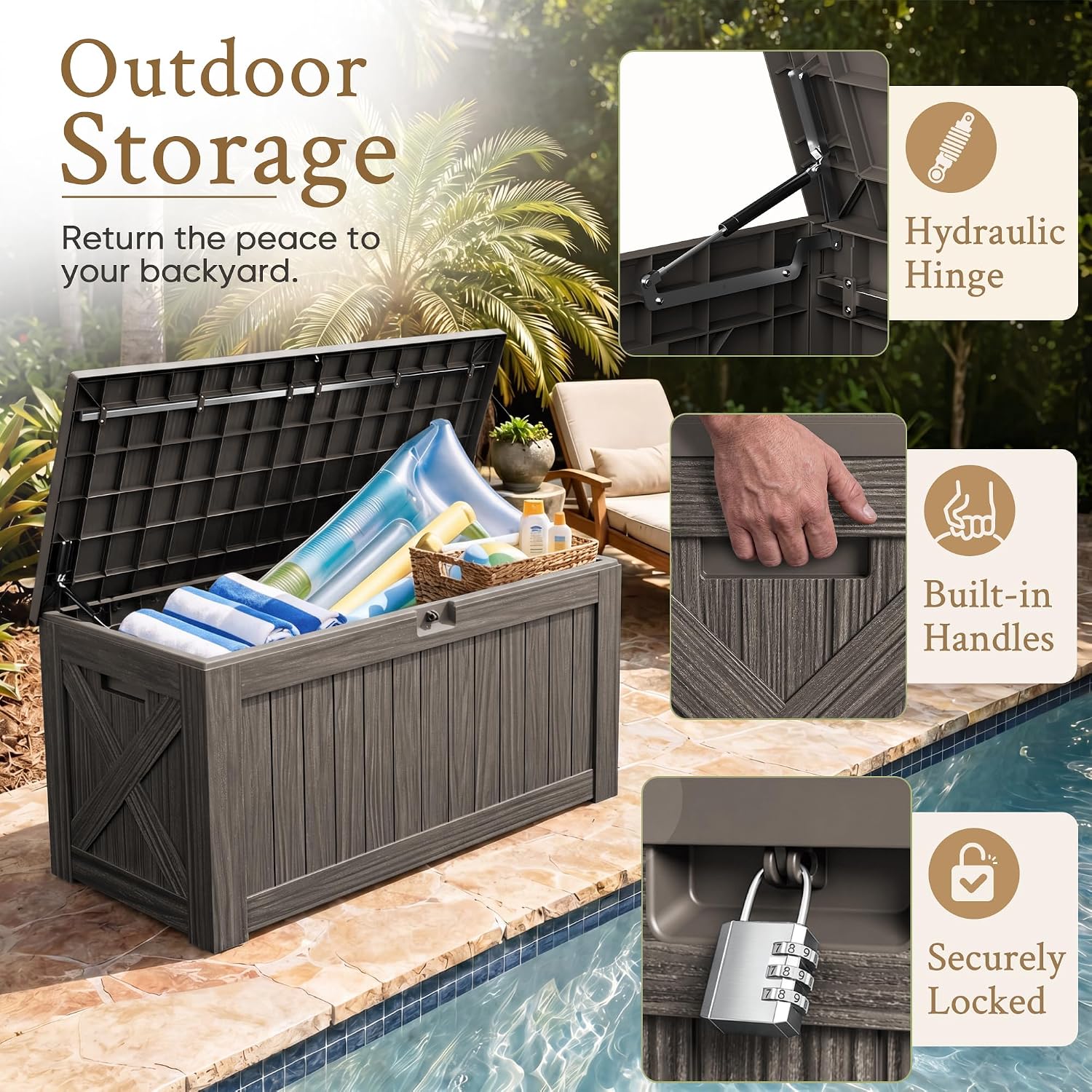 Duży schowek ogrodowy o pojemn – Outdoor Furniture Resin recenzja i cena