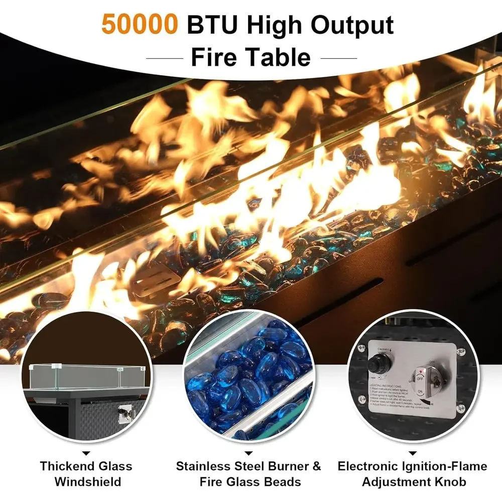 8-częściowy zestaw mebli ogrod – Outdoor Furniture Fire Pit recenzja i cena