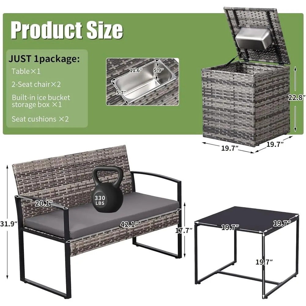4-częściowy zestaw mebli ogrod – Outdoor Furniture Loveseat recenzja i cena