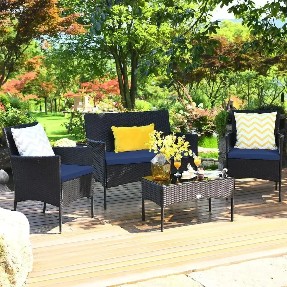 4-częściowy zestaw mebli ogrod – Outdoor Furniture Loveseat recenzja i cena