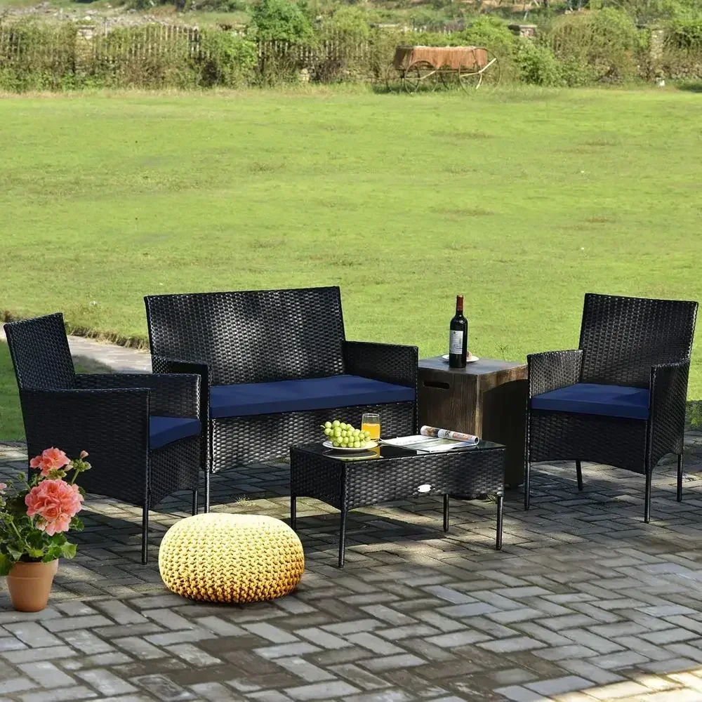 4-częściowy zestaw mebli ogrod – Outdoor Furniture Loveseat recenzja i cena