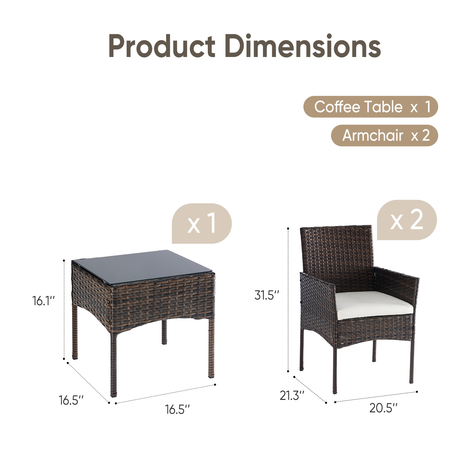 Zestaw mebli ogrodowych JHK, d – Outdoor Furniture Deals recenzja i cena