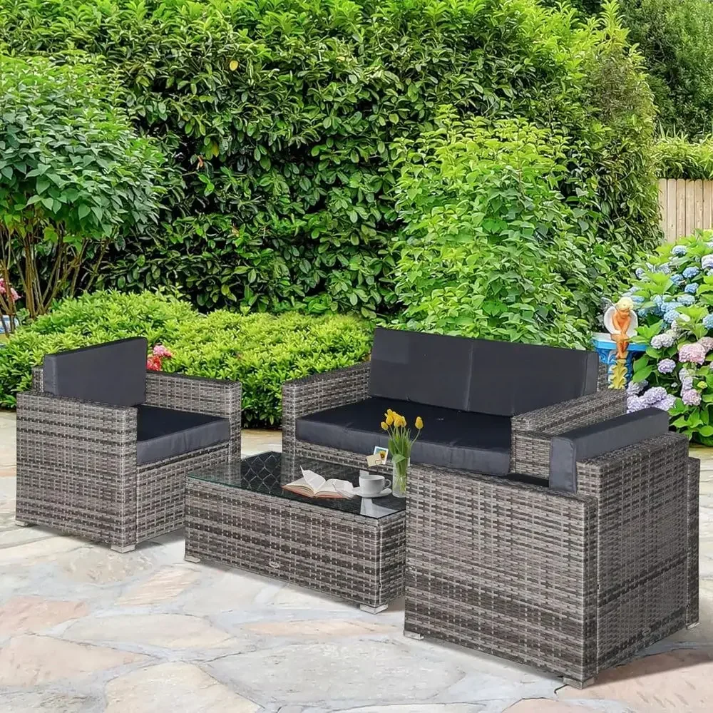 4-częściowy zestaw mebli ogrod – Outdoor Furniture Loveseat recenzja i cena