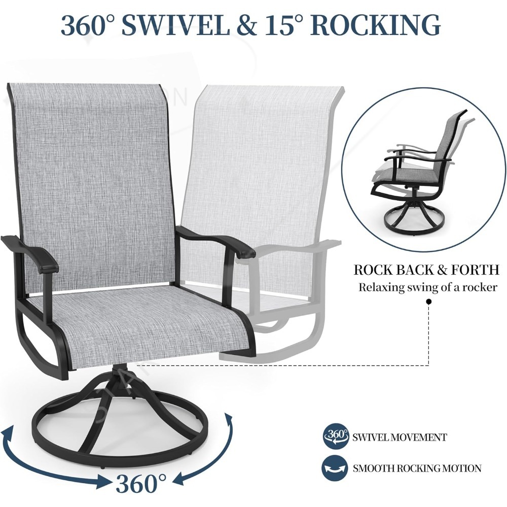 Zestaw krzeseł obrotowych na p – Outdoor Furniture Dining Set recenzja i cena
