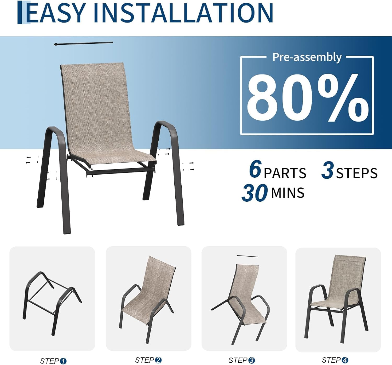 Zestaw 4 krzeseł do jadalni na – Outdoor Furniture Dining Set recenzja i cena