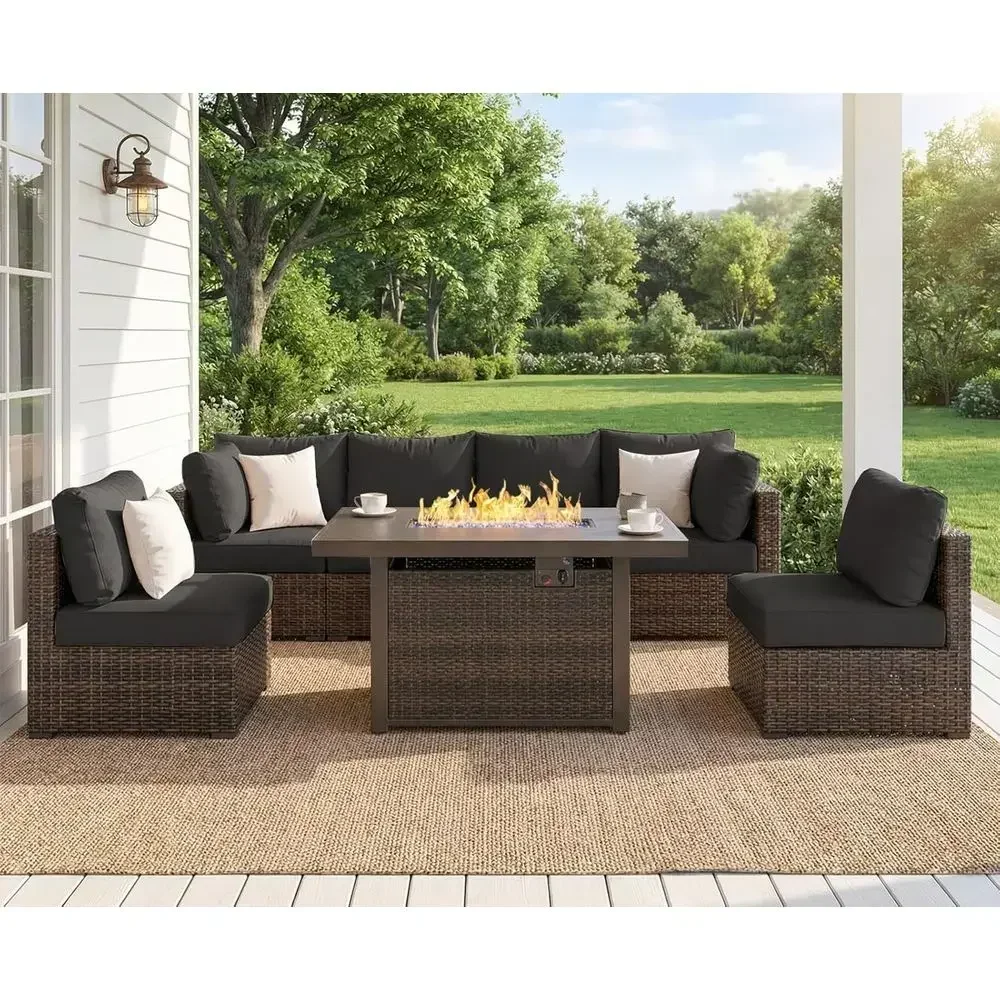 7-częściowy zestaw mebli ogrod – Outdoor Furniture Fire Pit recenzja i cena