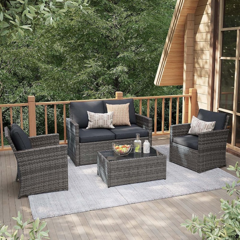 Zestaw mebli ogrodowych JOIVI, – Outdoor Furniture Loveseat recenzja i cena