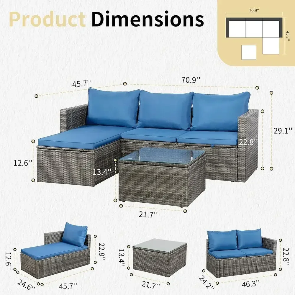 4-częściowy zestaw mebli ogrod – Outdoor Furniture Fire Pit recenzja i cena
