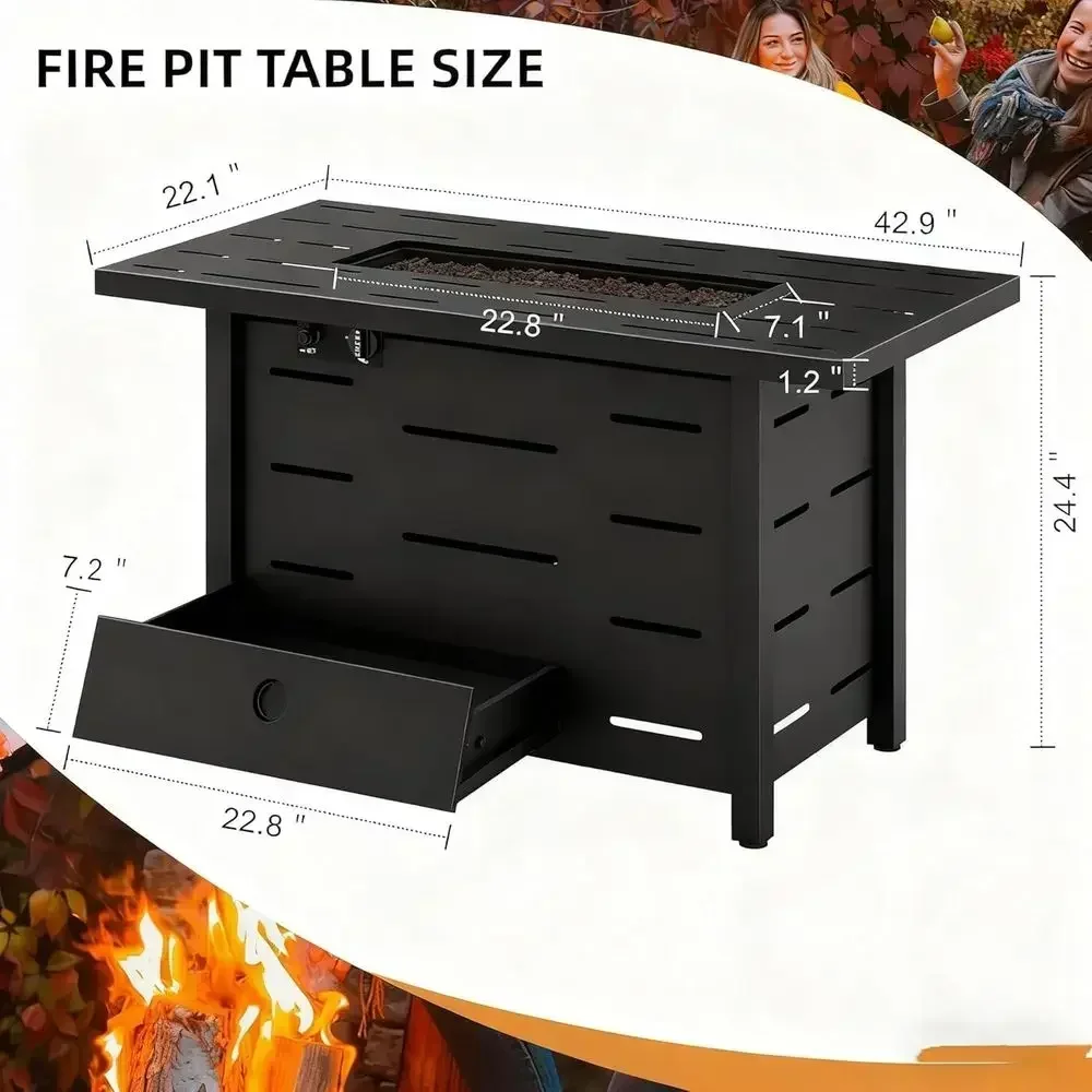 4-częściowy zestaw mebli ogrod – Outdoor Furniture Fire Pit recenzja i cena