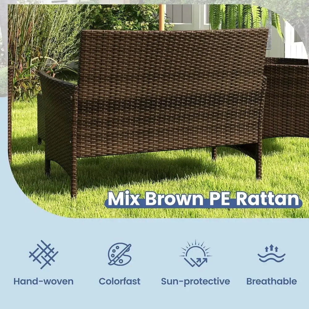4-częściowy zestaw mebli ogrod – Outdoor Furniture Loveseat recenzja i cena